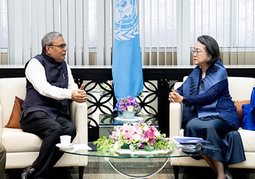 BIMSTEC Secretary General, H.E. Indra Mani Pandey, meets with H.E. Armida Salsiah Alisjahbana, Executive Secretary of UNESCAP